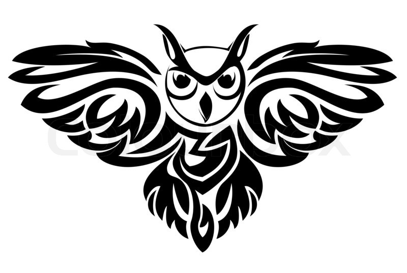 Owl symbol | Stock image | Colourbox