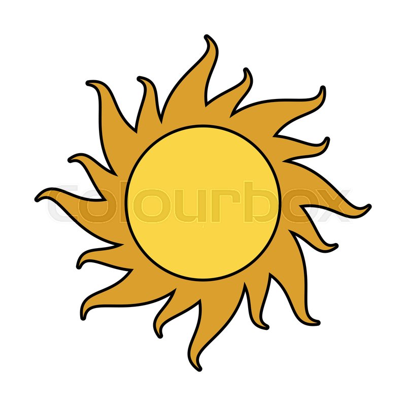 Sun cartoon icon image vector ... | Stock vector | Colourbox