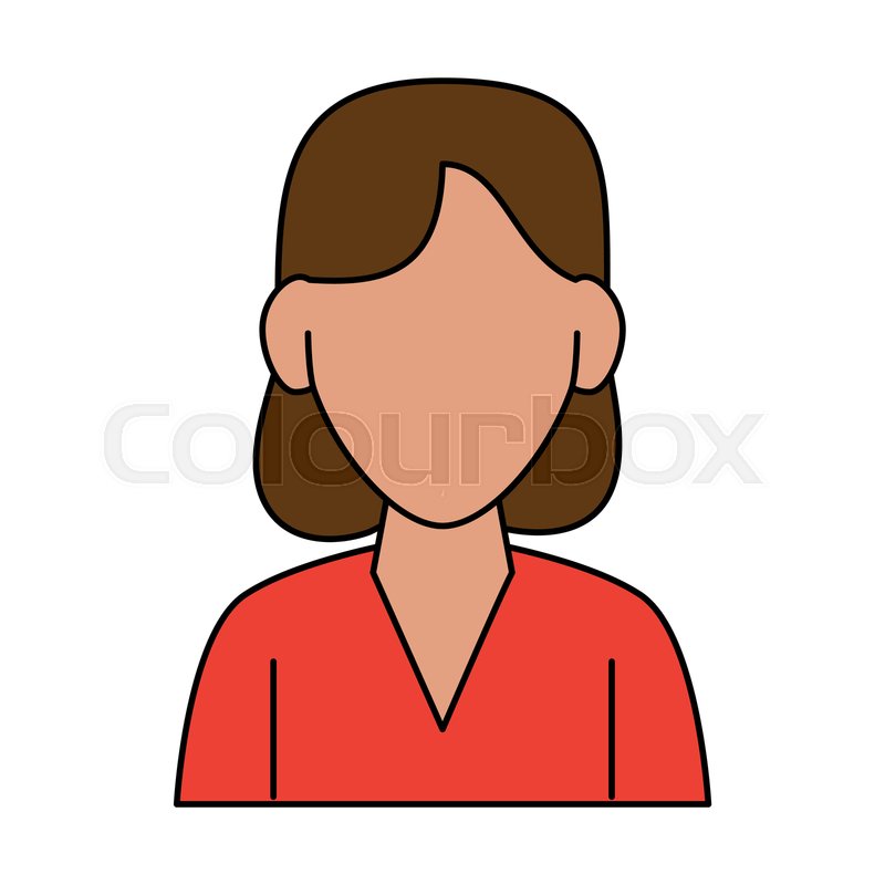 Woman With Short Brown Hair Avatar Stock Vector