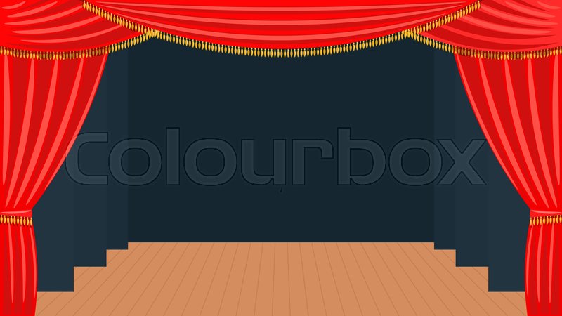 Theater Curtain Classic View Of Stock Vector Colourbox