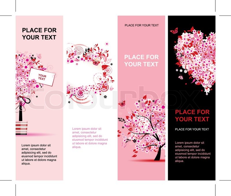 pink banners