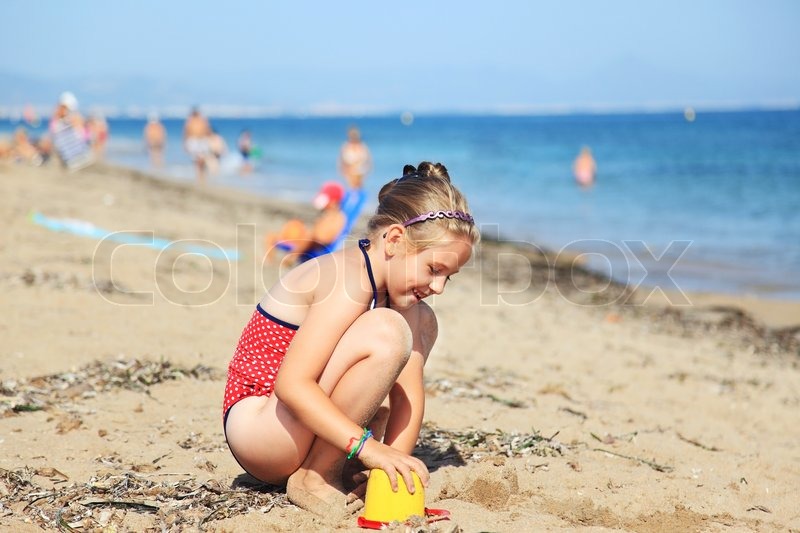 children at the beach