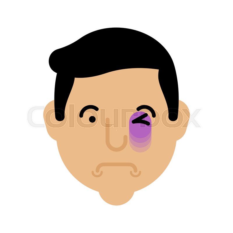Eye Bruise Face Bruise Head Black Stock Vector Colourbox eye bruise face bruise head black