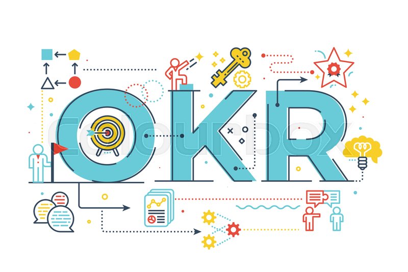 OKR (Objectives and key results)word ... | Stock vector | Colourbox