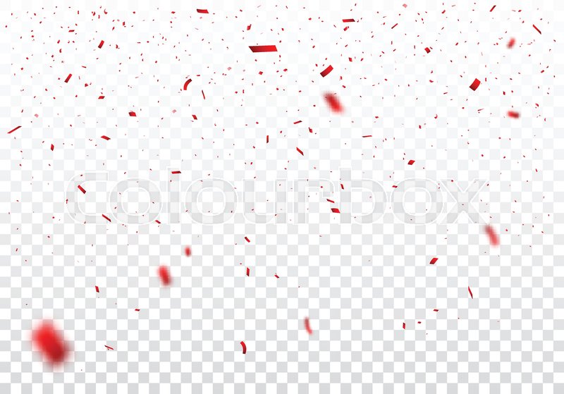 Vector Illustration of red confetti ... | Stock vector | Colourbox