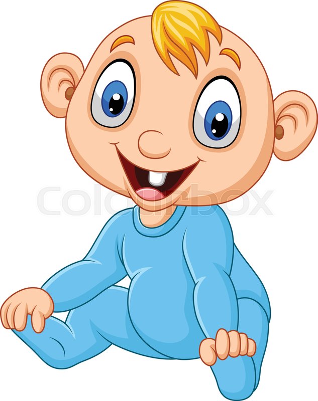 Vector illustration of Cartoon baby | Stock vector | Colourbox