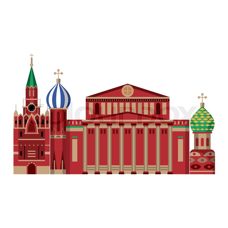 Russia Kremlin Building Monument Stock Vector Colourbox
