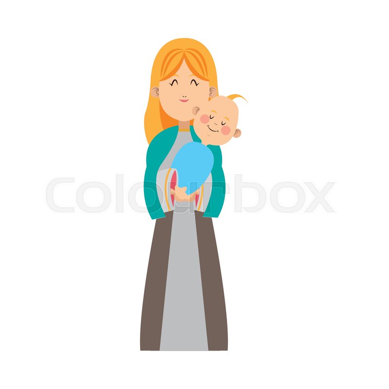 Virgin Mary Holding Baby Jesus Stock Vector Colourbox