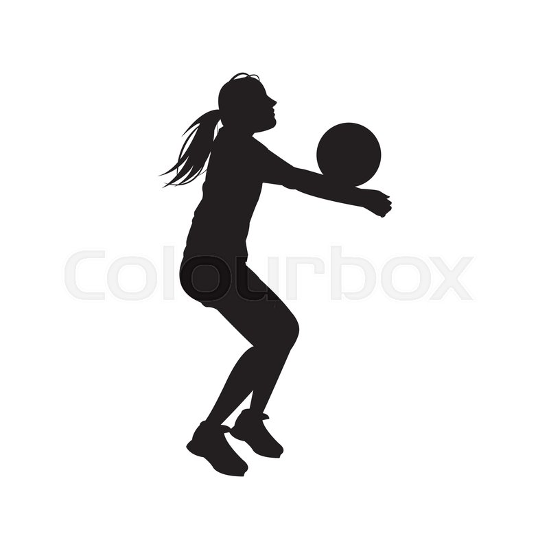 Volleyball Player Clipart Black And White Free