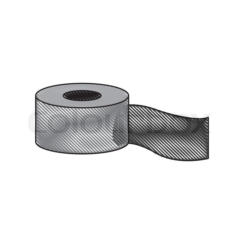 Drawing Bandage Roll Medical Help Stock Vector Colourbox