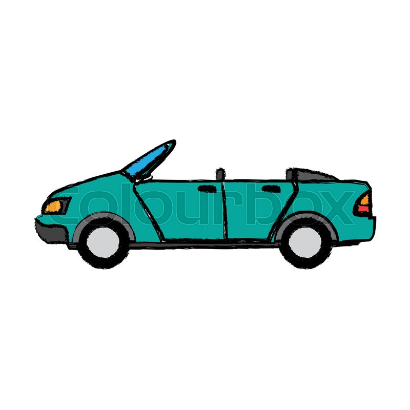 Convertible car sport vehicle Stock vector Colourbox