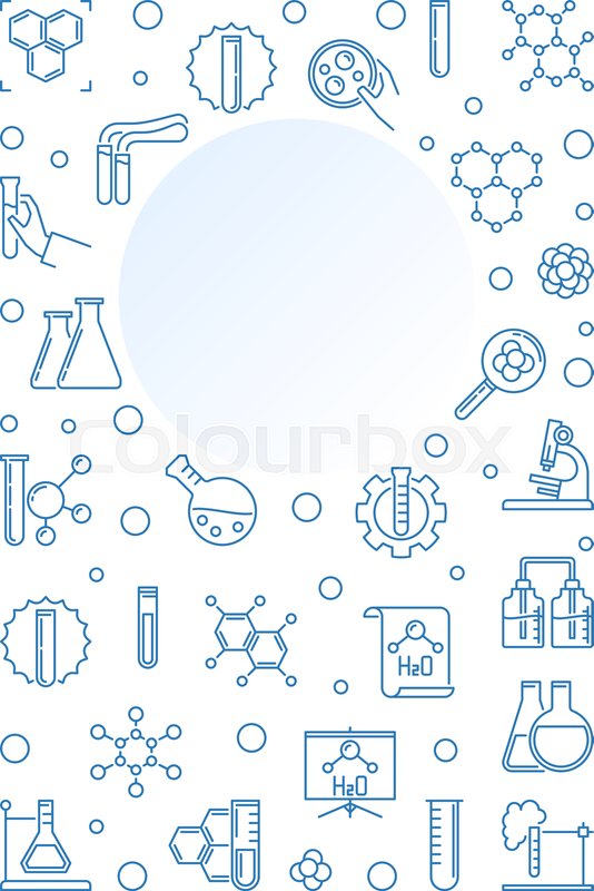 Chemical Vertical Outline Minimal Stock Vector Colourbox