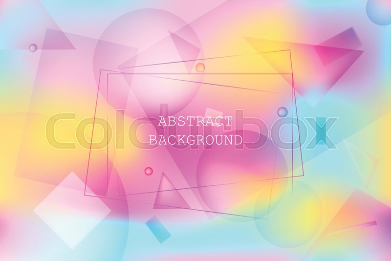 Bright Pink Yellow And Blue Vibrant Stock Vector Colourbox