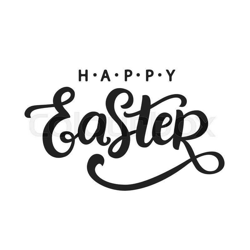 Happy Easter Calligraphy Holiday Stock Vector Colourbox