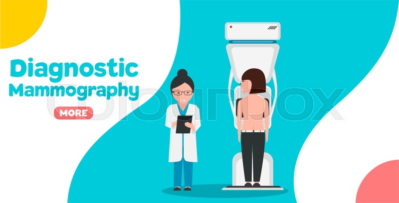 Diagnostic Mammography Banner Female Stock Vector Colourbox