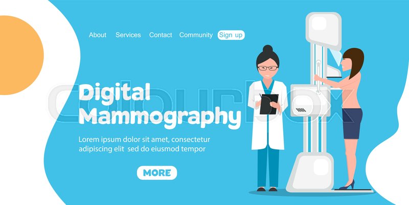 Digital Mammography Banner Female Stock Vector Colourbox