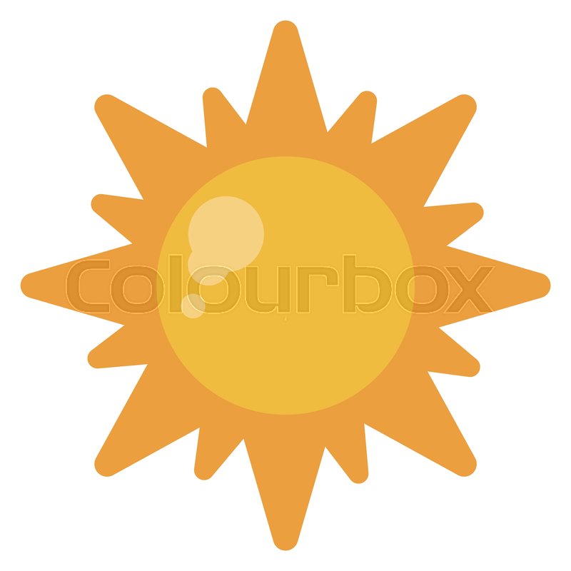 Sun solar symbol isolated vector ... | Stock vector | Colourbox