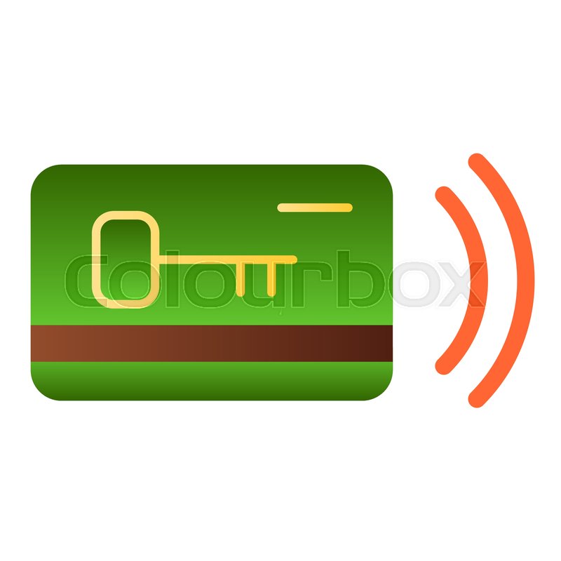 Plastic card flat icon. Access color ... | Stock vector | Colourbox