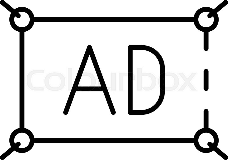 Rope Banner Ad Icon Outline Rope Stock Vector Colourbox