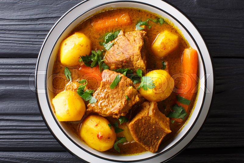 Tasty organic african lamb stew with | Stock image | Colourbox