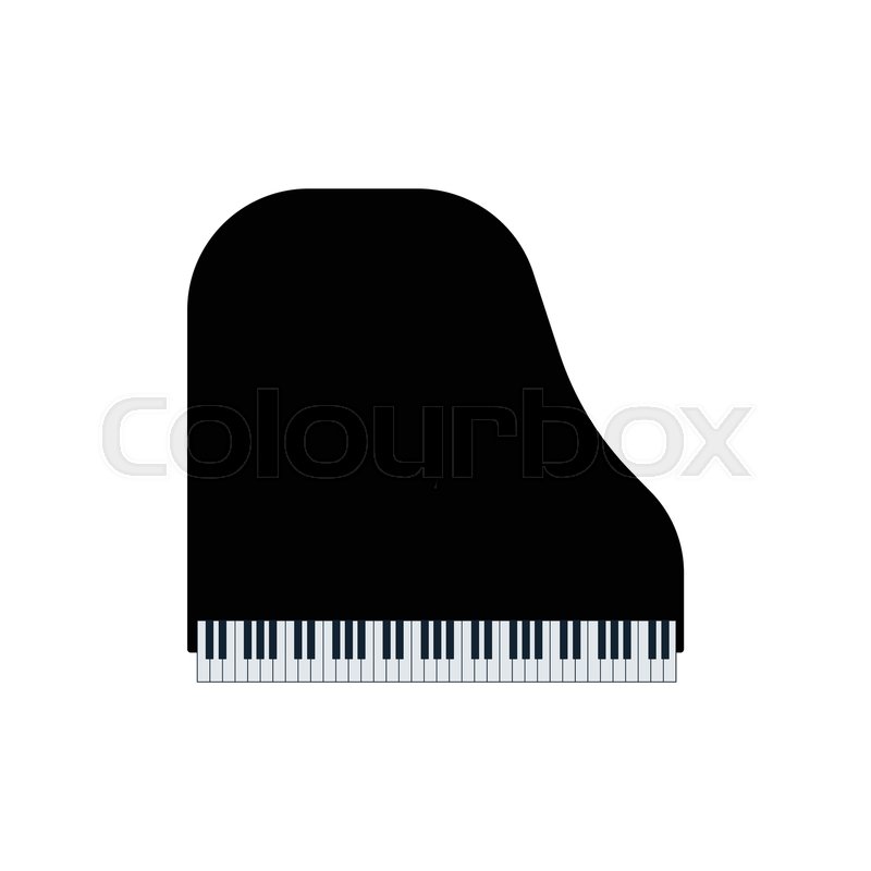 Grand piano icon. Flat color design. | Stock vector | Colourbox