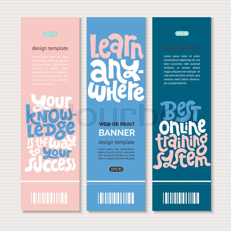 Web Or Print Vertical Banners Design Stock Vector Colourbox