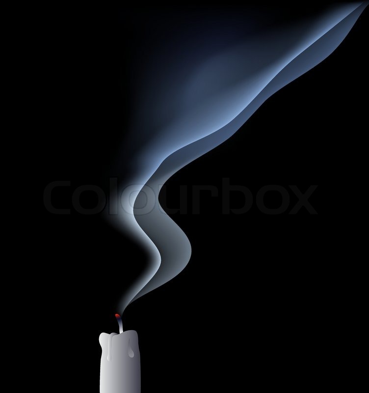 Vector blown out candle Stock Vector Colourbox