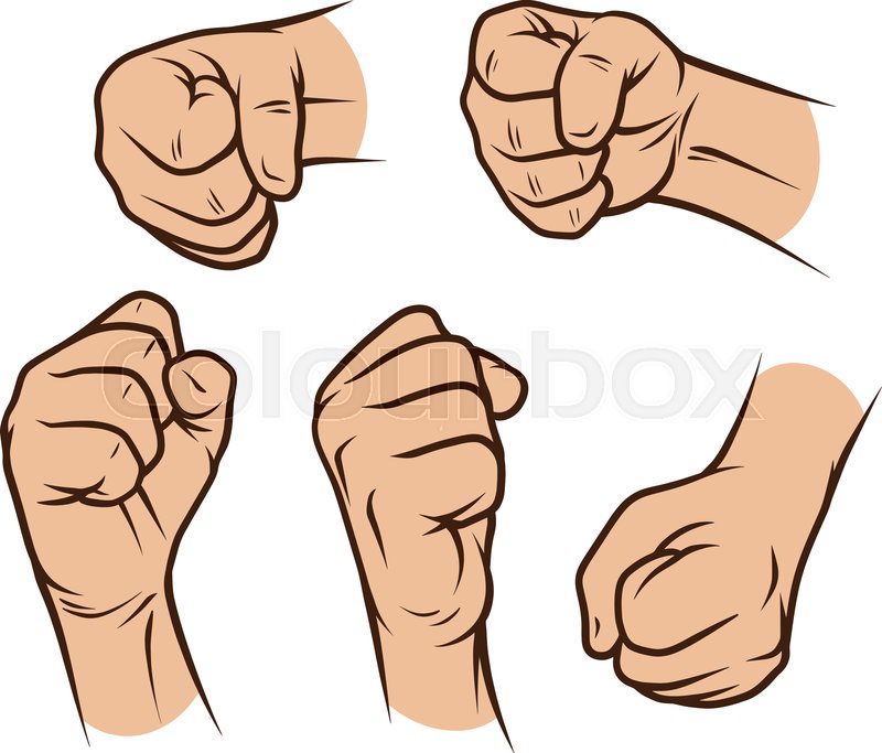 Cartoon graphic white human hands. | Stock vector | Colourbox