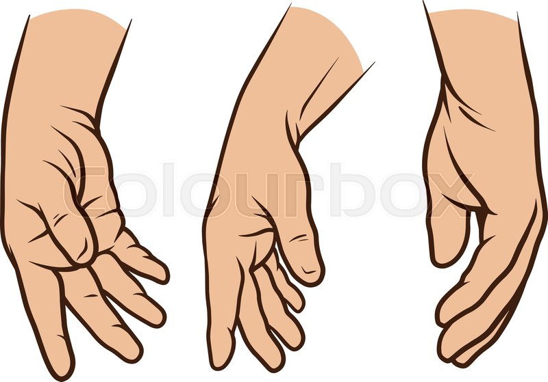 Cartoon graphic white human hands. | Stock vector | Colourbox