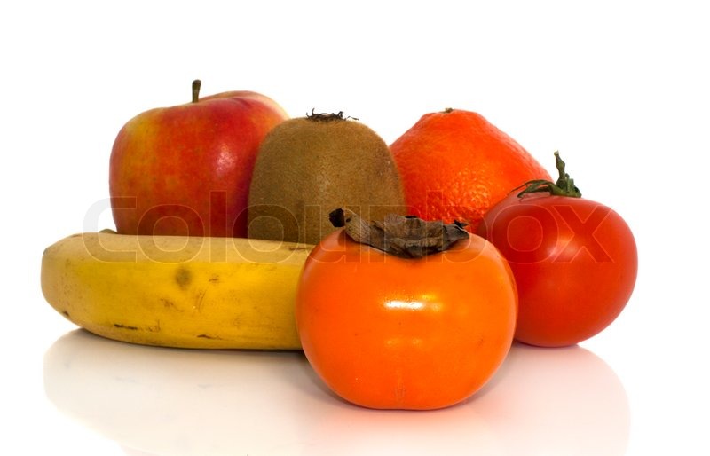 Fruit apple banan tomato and others Stock image Colourbox