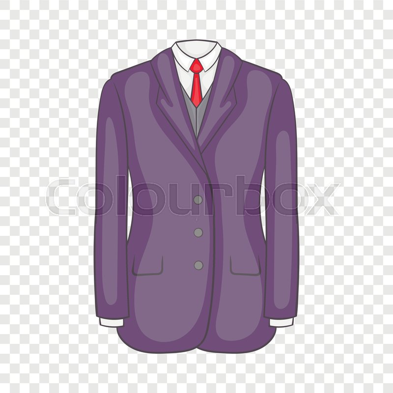 Men suit icon in cartoon style
