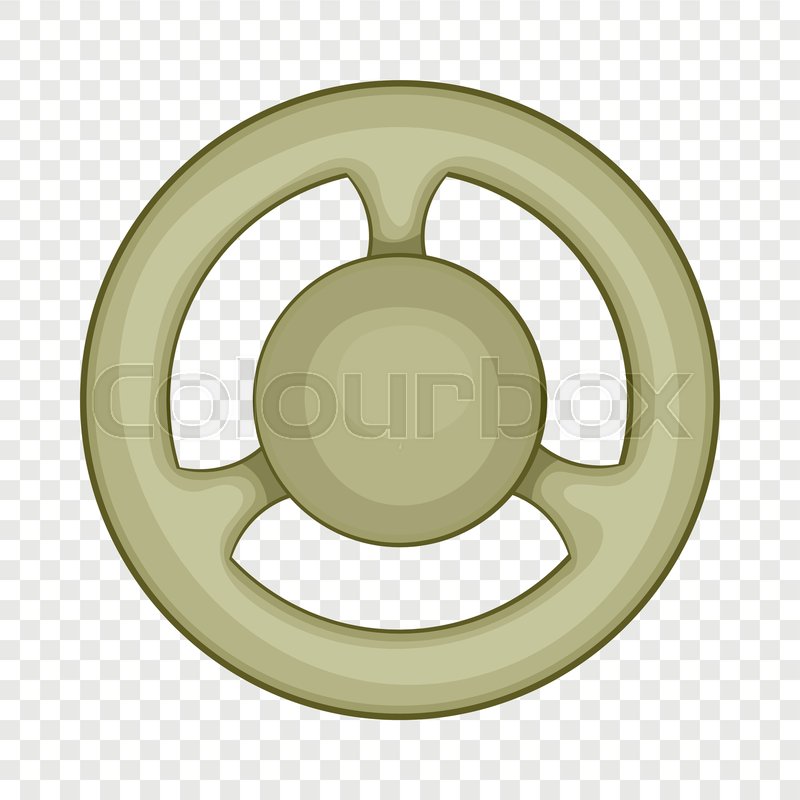 Steering Wheel Icon In Cartoon Style Stock Vector Colourbox