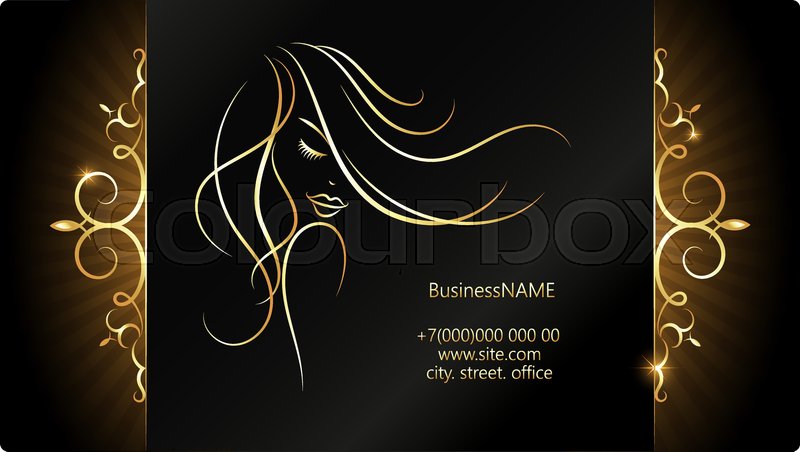 Girl With Golden Hair Curls And Stock Vector Colourbox
