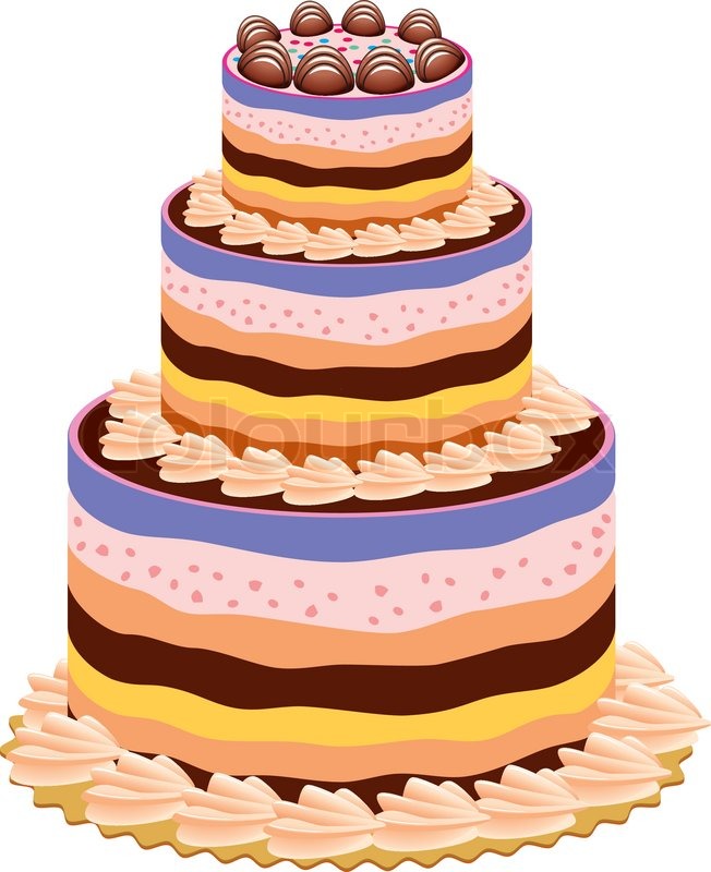 Big vector illustration of a cake | Stock Vector | Colourbox