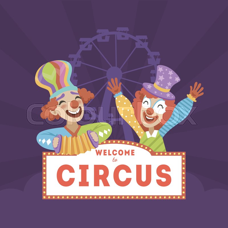 Welcome To Circus Circus Banner Stock Vector Colourbox