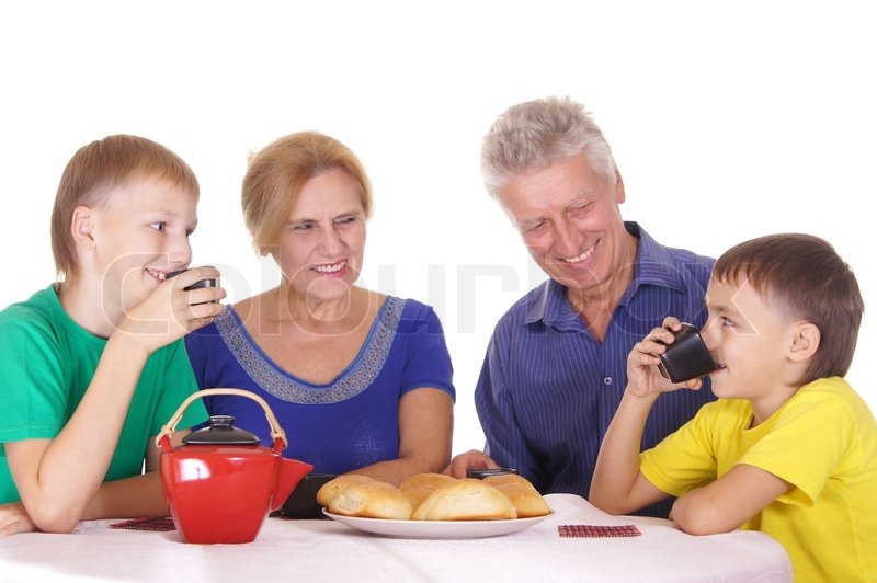 Nice family at dinner | Stock Photo | Colourbox