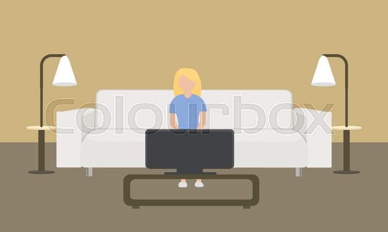 White Leather Sofa Concept Banner Stock Vector Colourbox