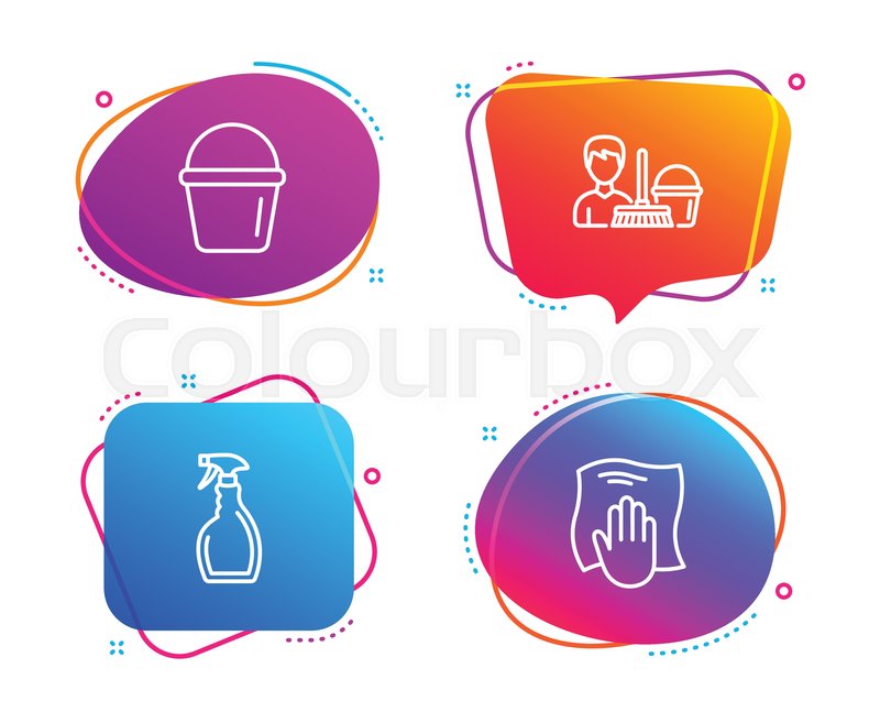 Spray Cleaning Service And Bucket Stock Vector Colourbox