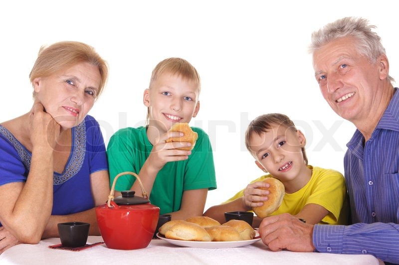 Nice family at dinner | Stock image | Colourbox