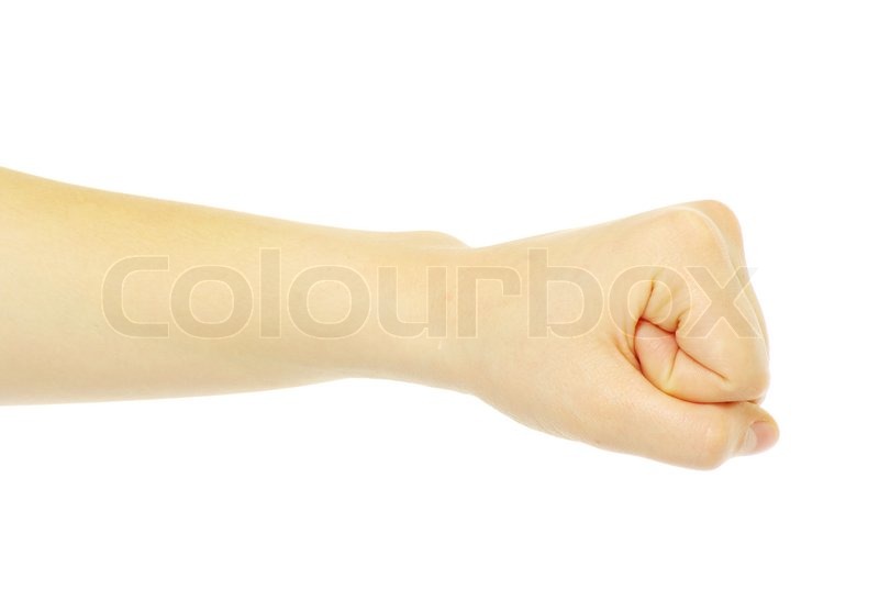 Clenched fist Stock image Colourbox