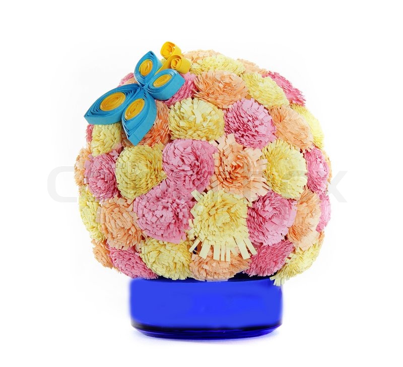 paper flower ball and butterfly stock photo colourbox paper flower ball