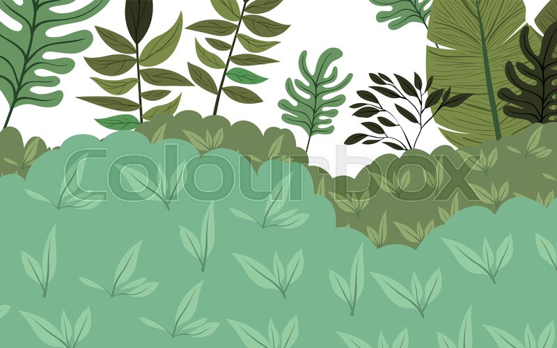 Jungle scene pattern background vector ... | Stock vector | Colourbox