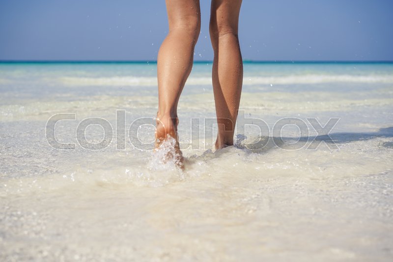 Woman Legs Walking On The Beach Sand Stock Image Colourbox Woman Legs Walking On The Beach Sand Stock Image Colourbox