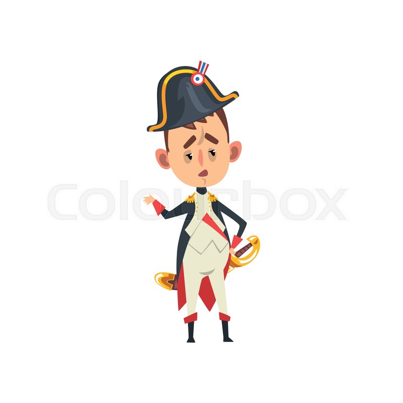 Napoleon Bonaparte cartoon character, ... | Stock vector | Colourbox