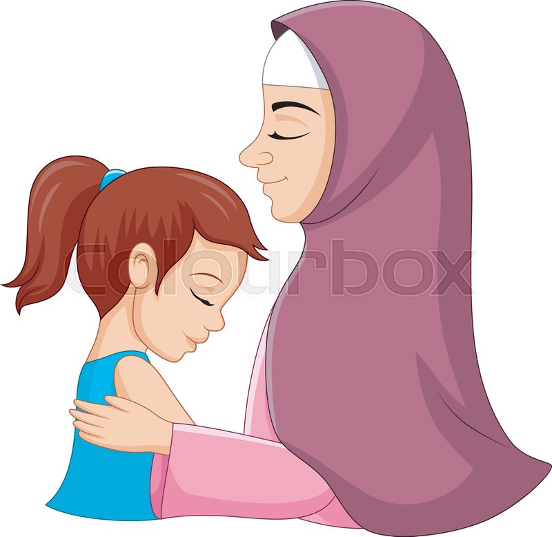 Vector Illustration Of A Muslim Mother Stock Vector Colourbox