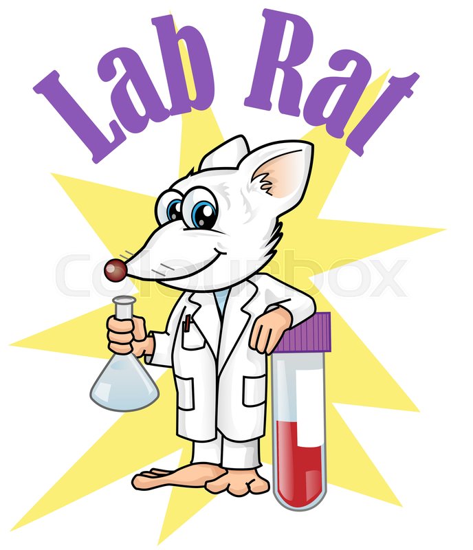 Rat lab character cartoon. vetcor Stock vector Colourbox