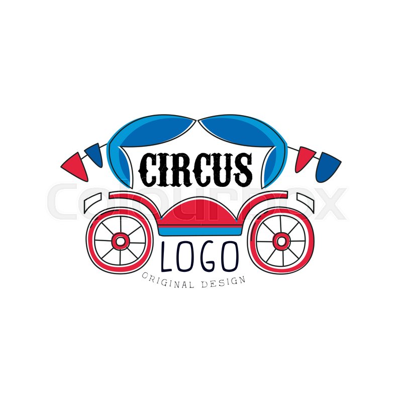 Circus Logo Original Design Emblem Stock Vector Colourbox