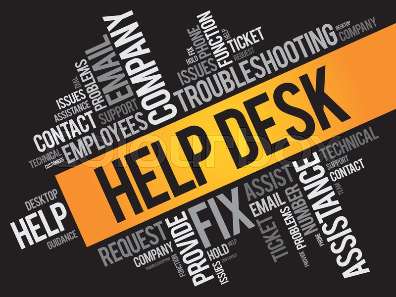 Help Desk word cloud collage, business Stock vector Colourbox