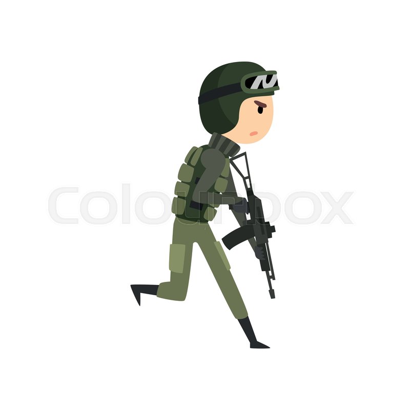Cartoon Military Man