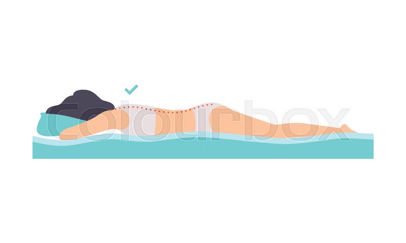 Woman Lying On Her Stomach Correct Stock Vector Colourbox